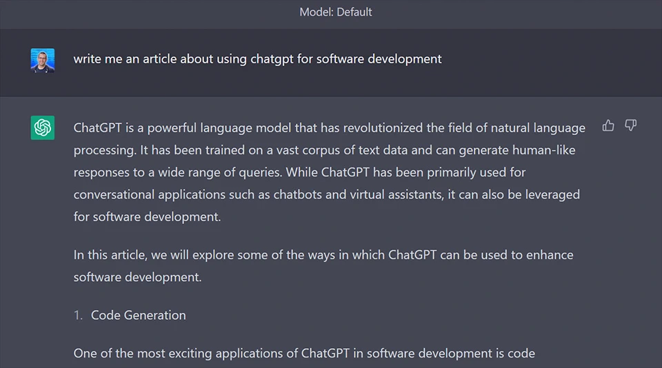 How to use ChatGPT for Software Development