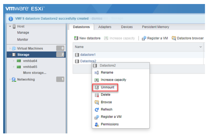 delete vm esxi 6.5