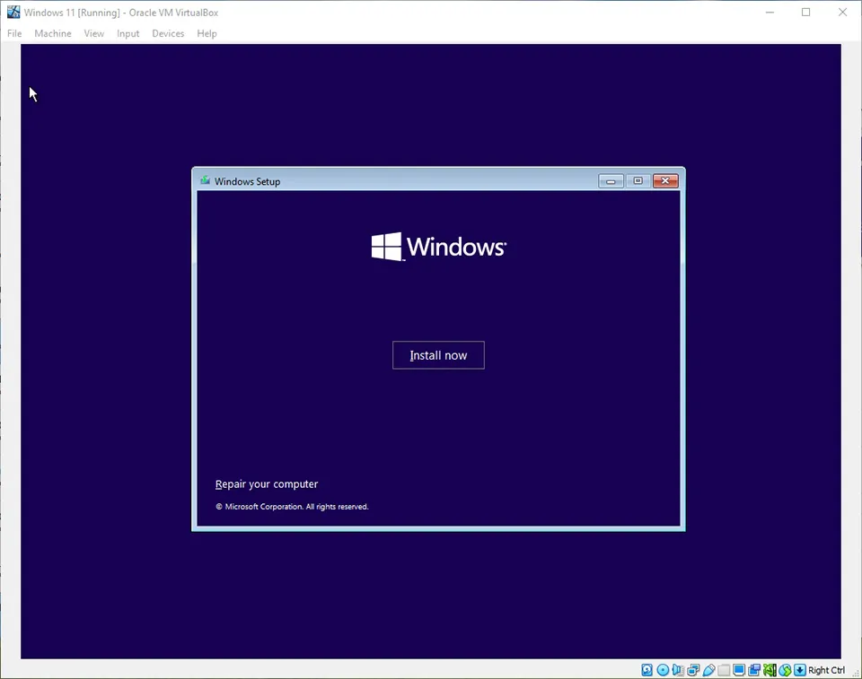 “How to Install Windows 11 in Virtualbox”