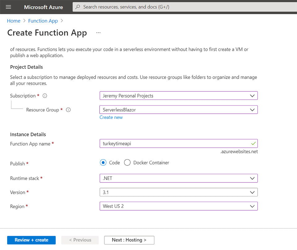 How to create Serverless Blazor Apps