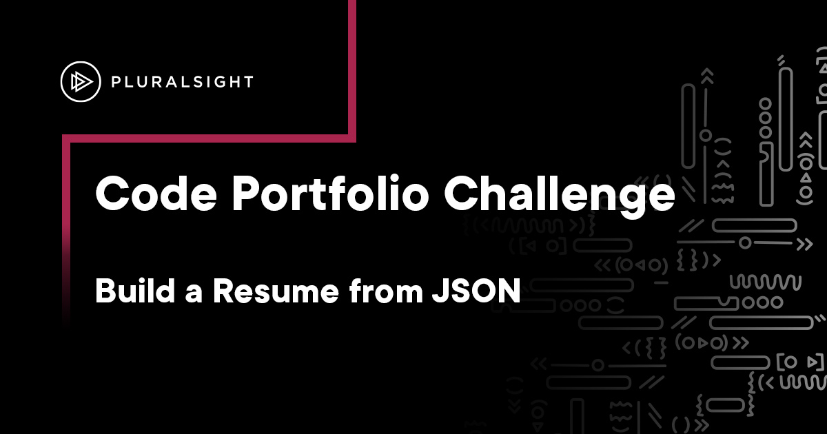 Code Portfolio Challenge: Build a Resume from JSON